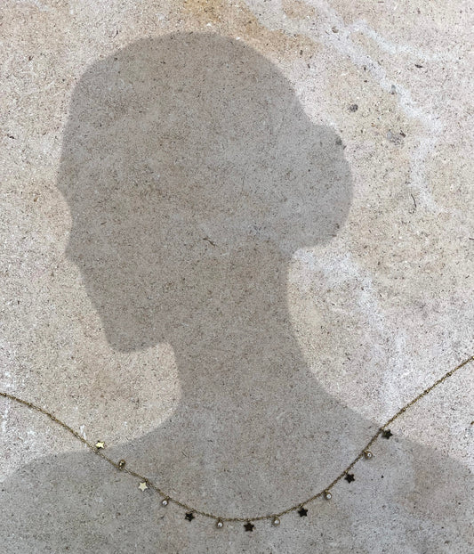 Star gold charm necklace