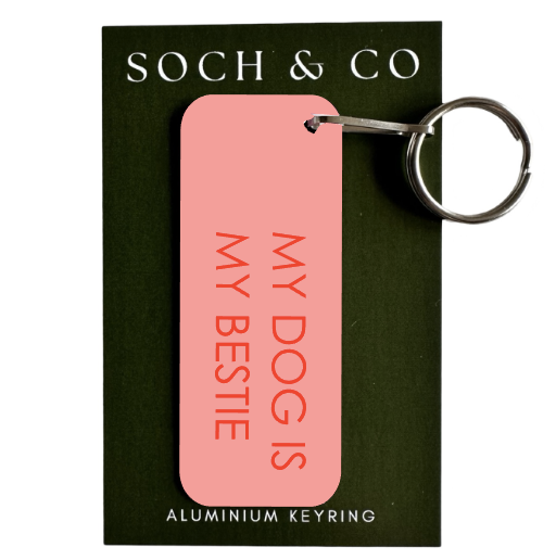 My dog is my bestie keyring