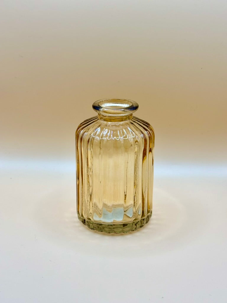 Bud Vase - Amber ribbed