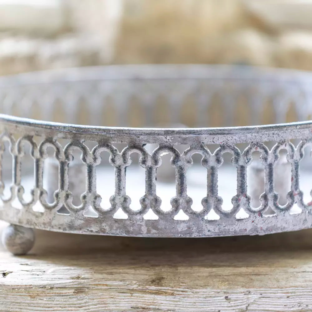 Ornate Round Stubby Candle Holder