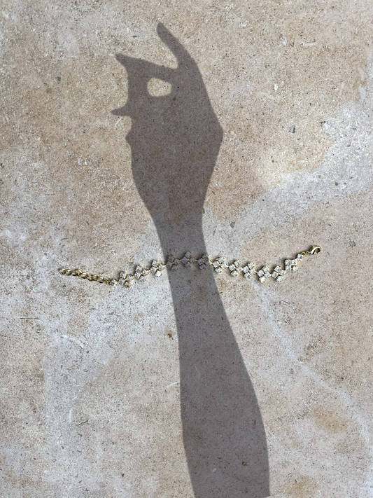 Tennis multi bracelet in gold