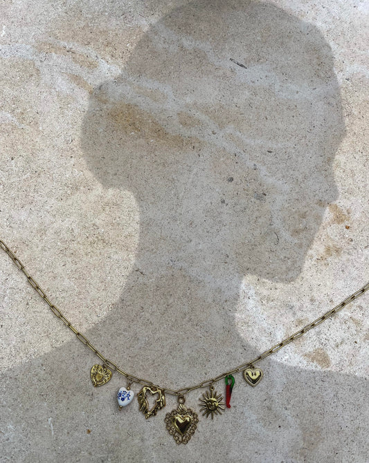 Multi charm necklace