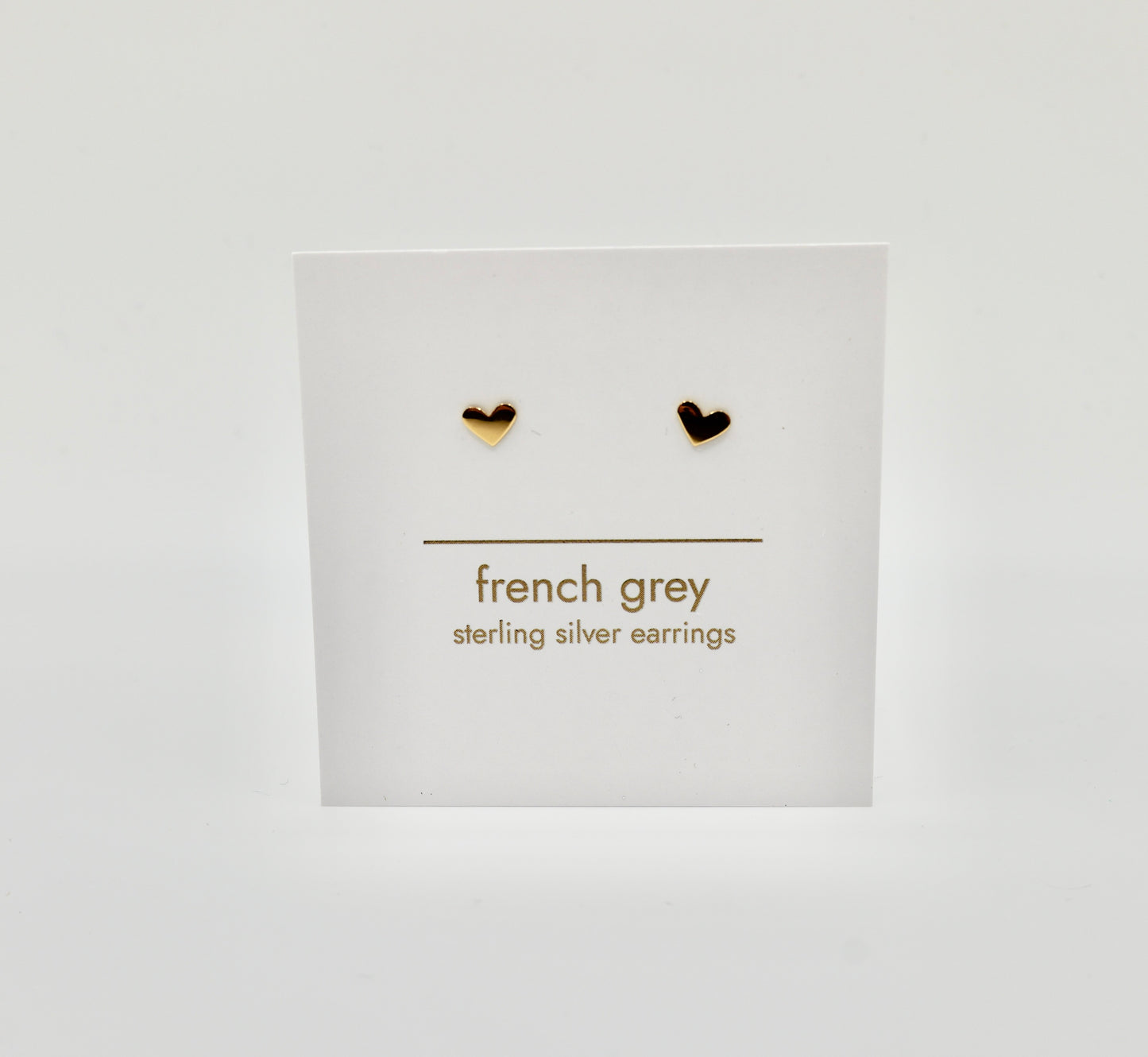 Sterling silver heart earrings - Gold