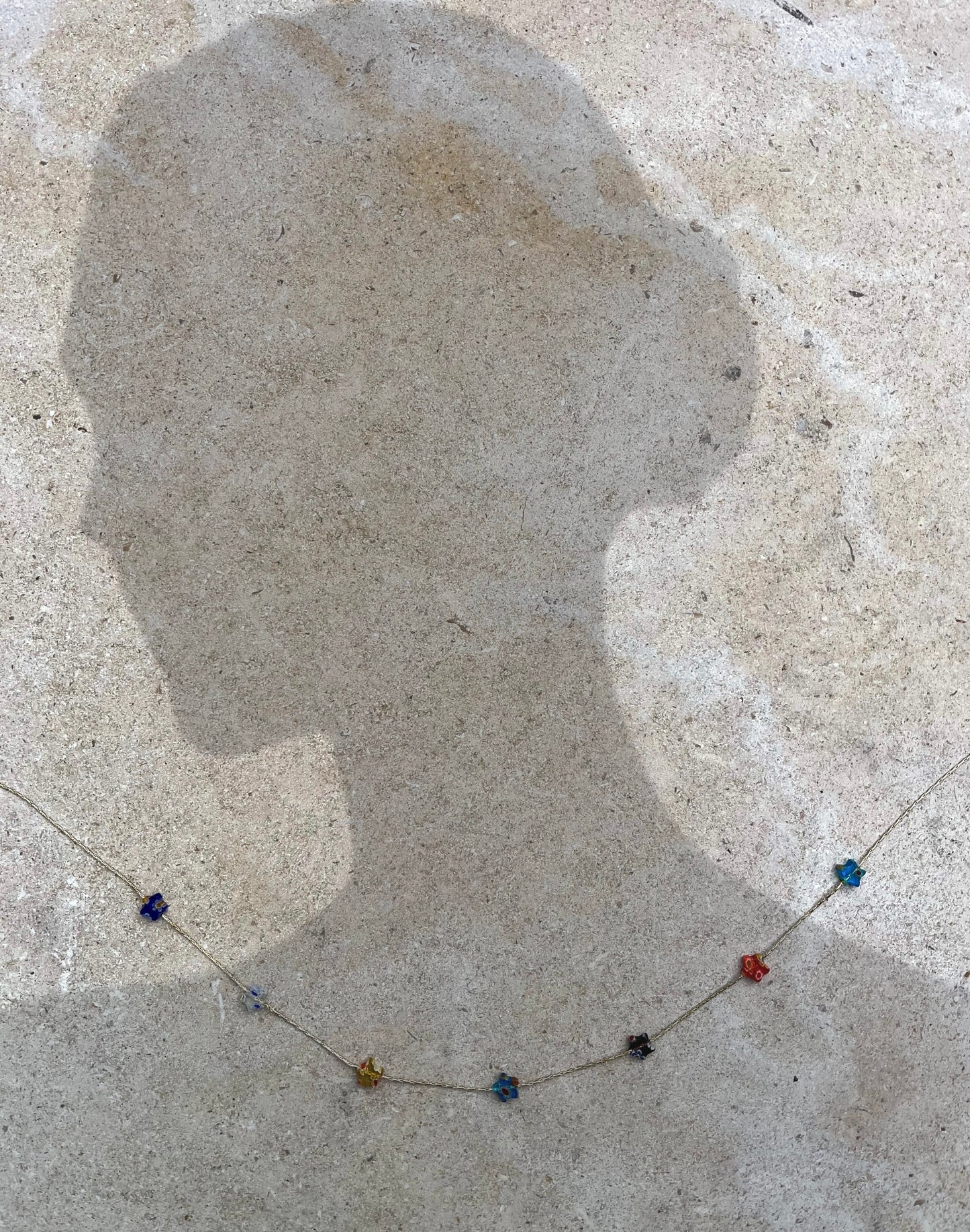 Resin star gold charm necklace