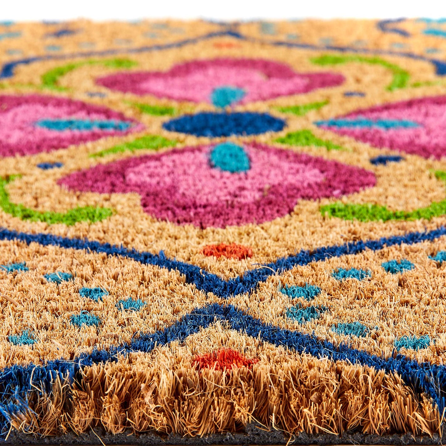 My Mat Printed Coir Bright Ikat Doormat: 045x075