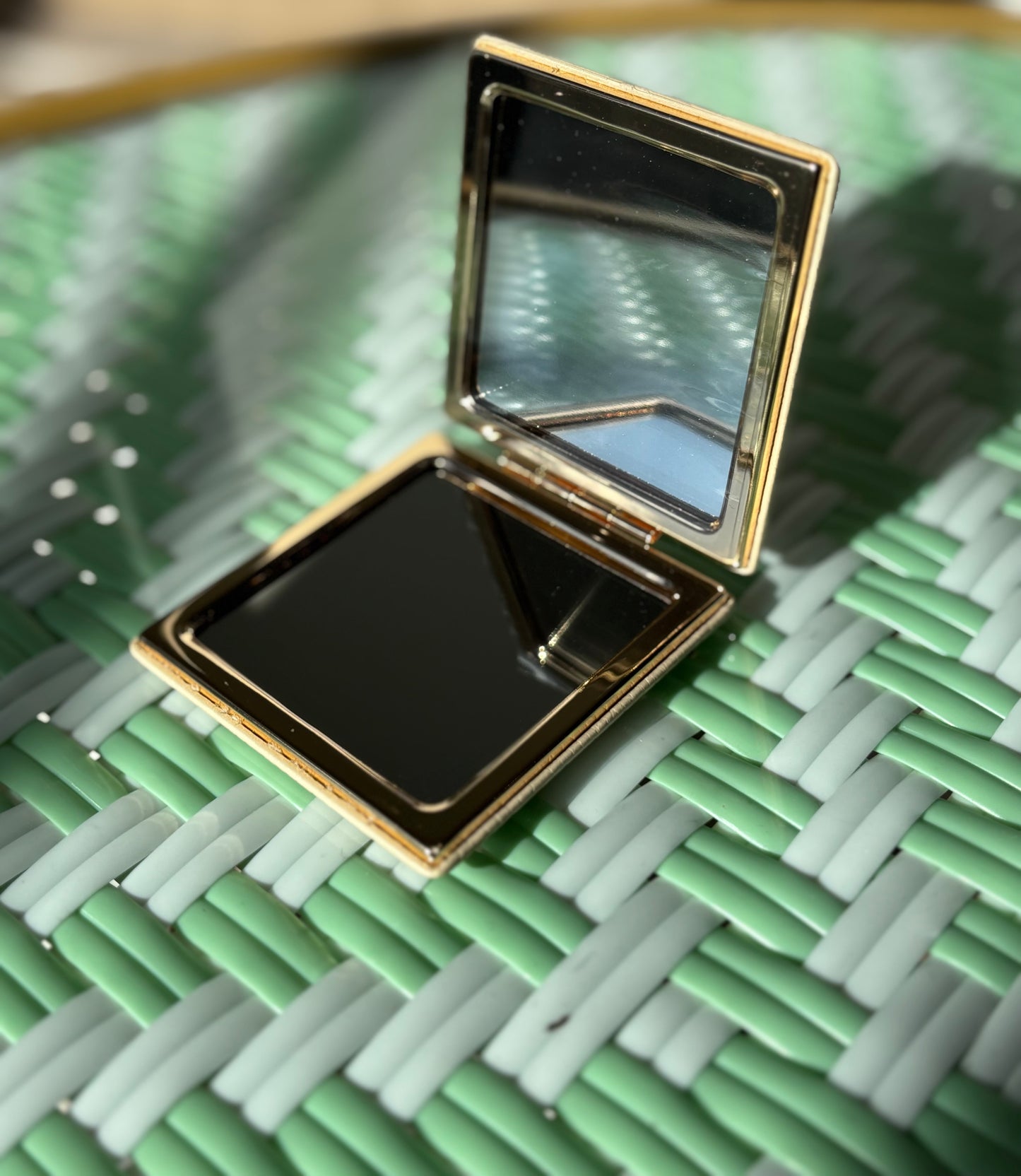 Alice Wheeler Compact mirror - Sand