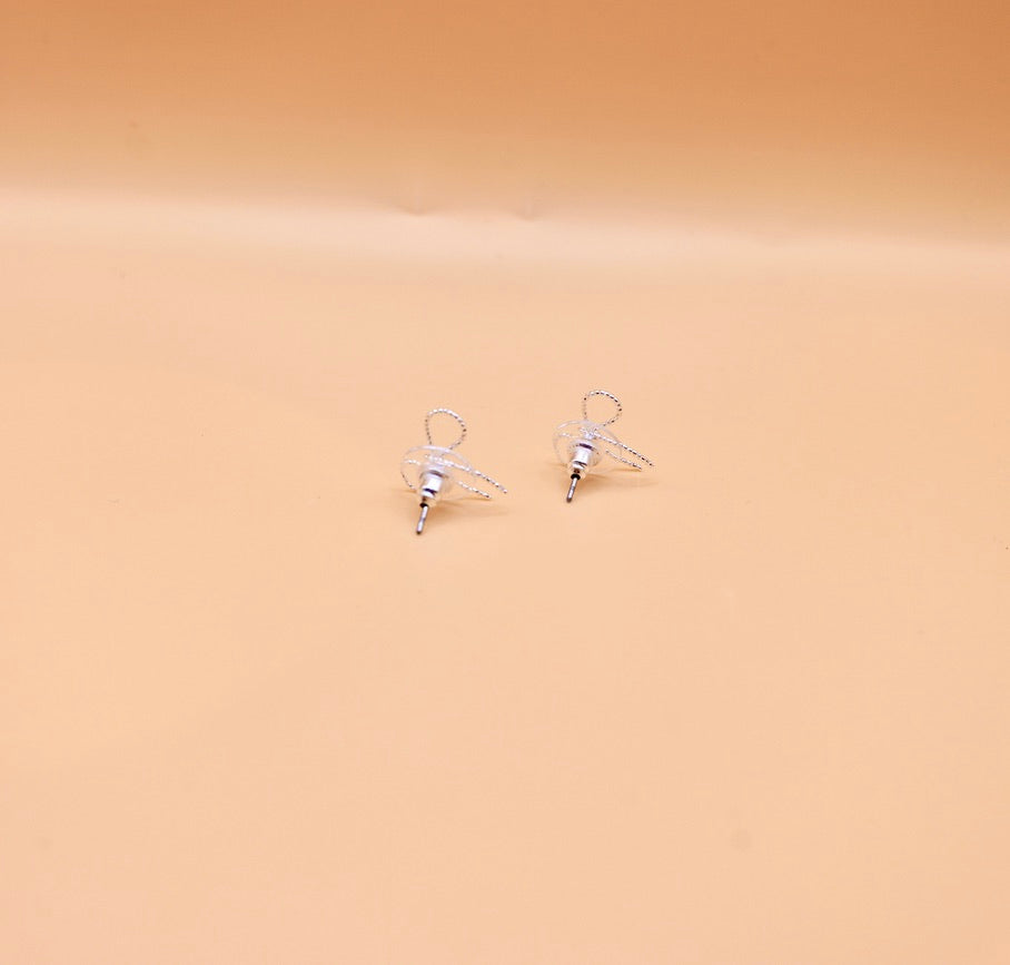 Mini "Louise" stud earrings in silver