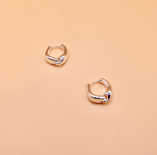 "Olivia" twisted hoops - Silver