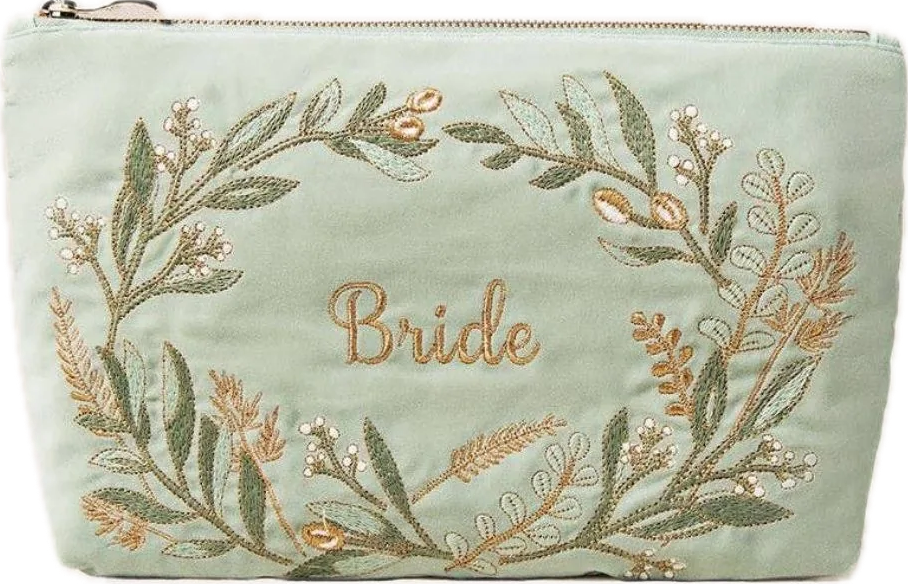 Elizabeth Scarlett Everyday pouch - green bridal floral
