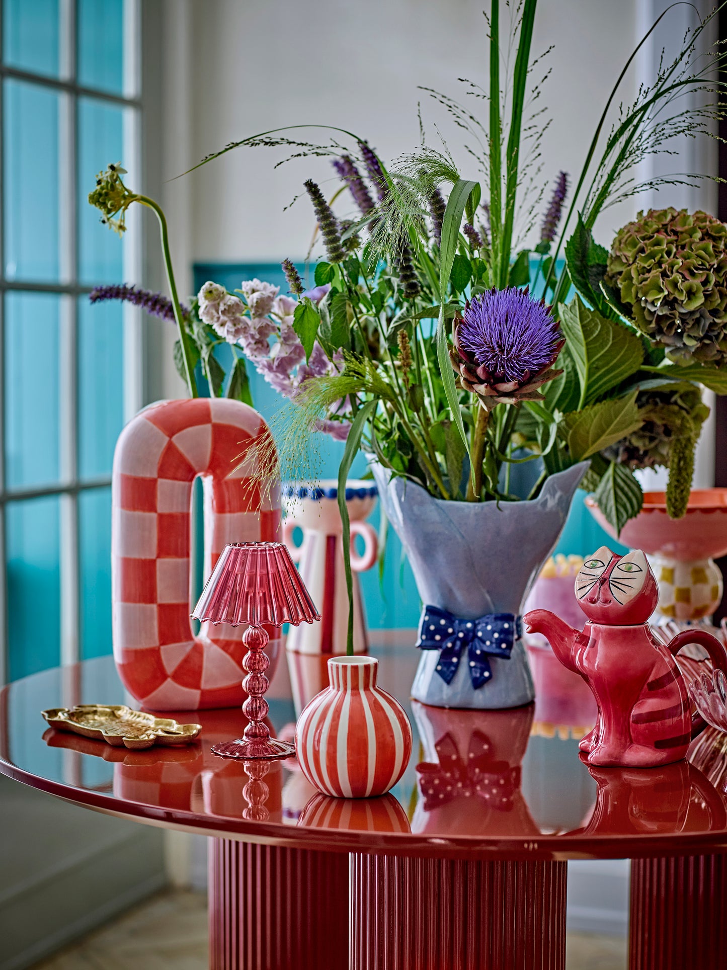 Cisco Glass Candle Votive - Red