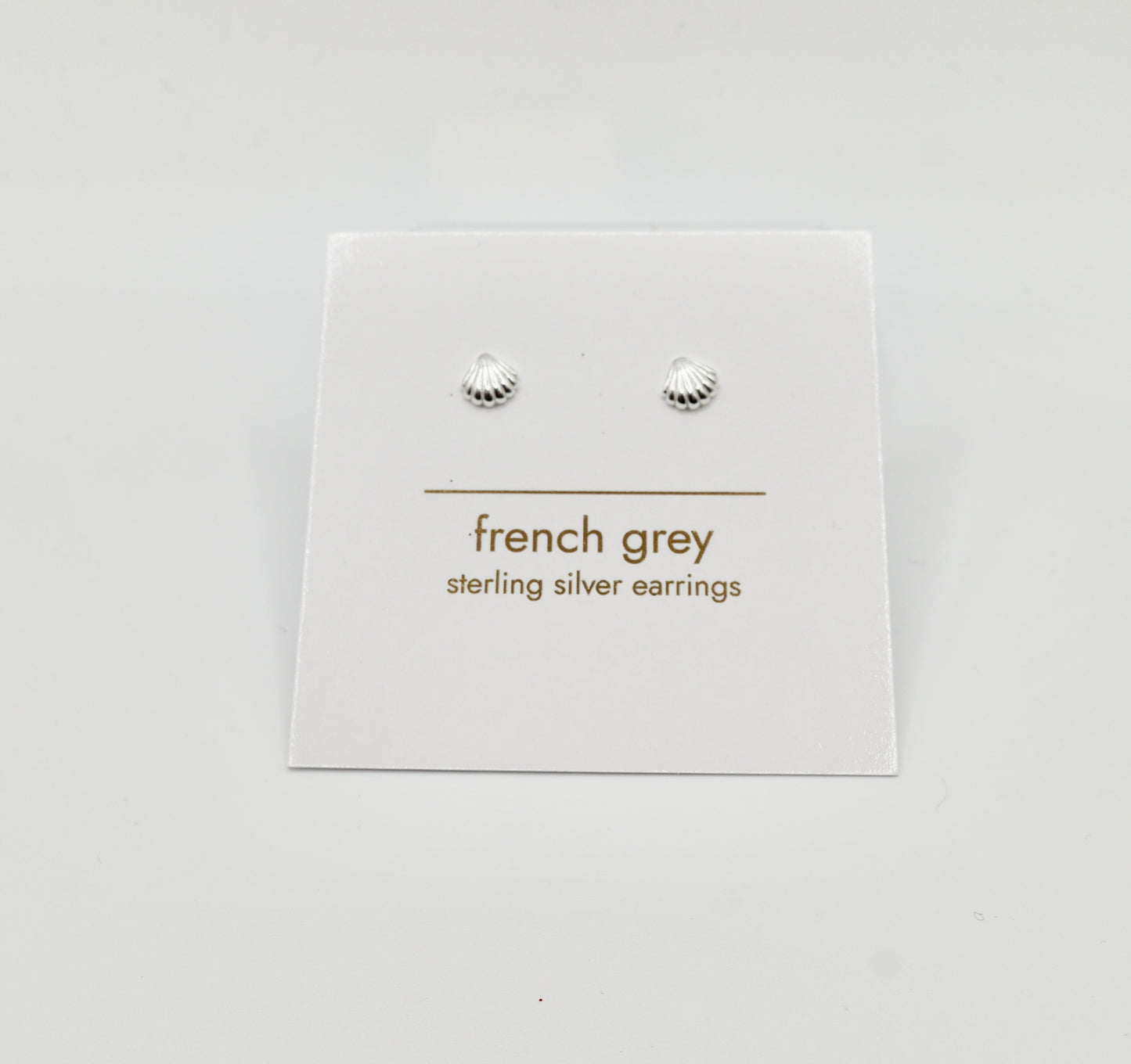 Sterling silver shell earrings - Silver