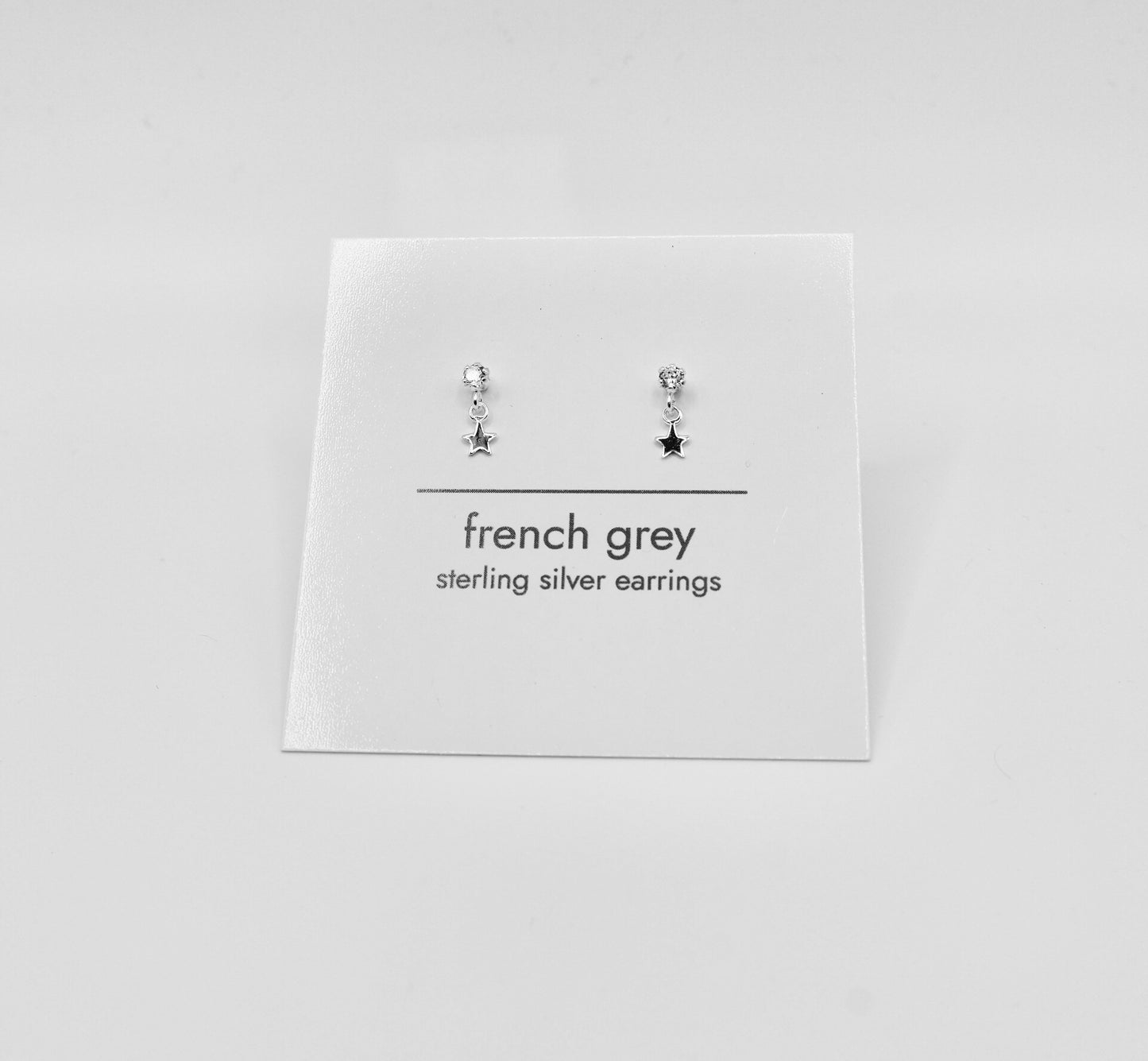 Sterling silver star earrings - Silver