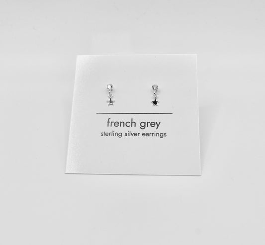 Sterling silver star earrings - Silver