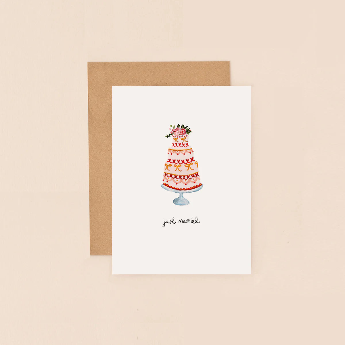Just married cake Mini Card