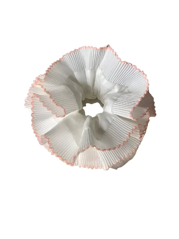 Gingham pink snd white giant Scrunchie