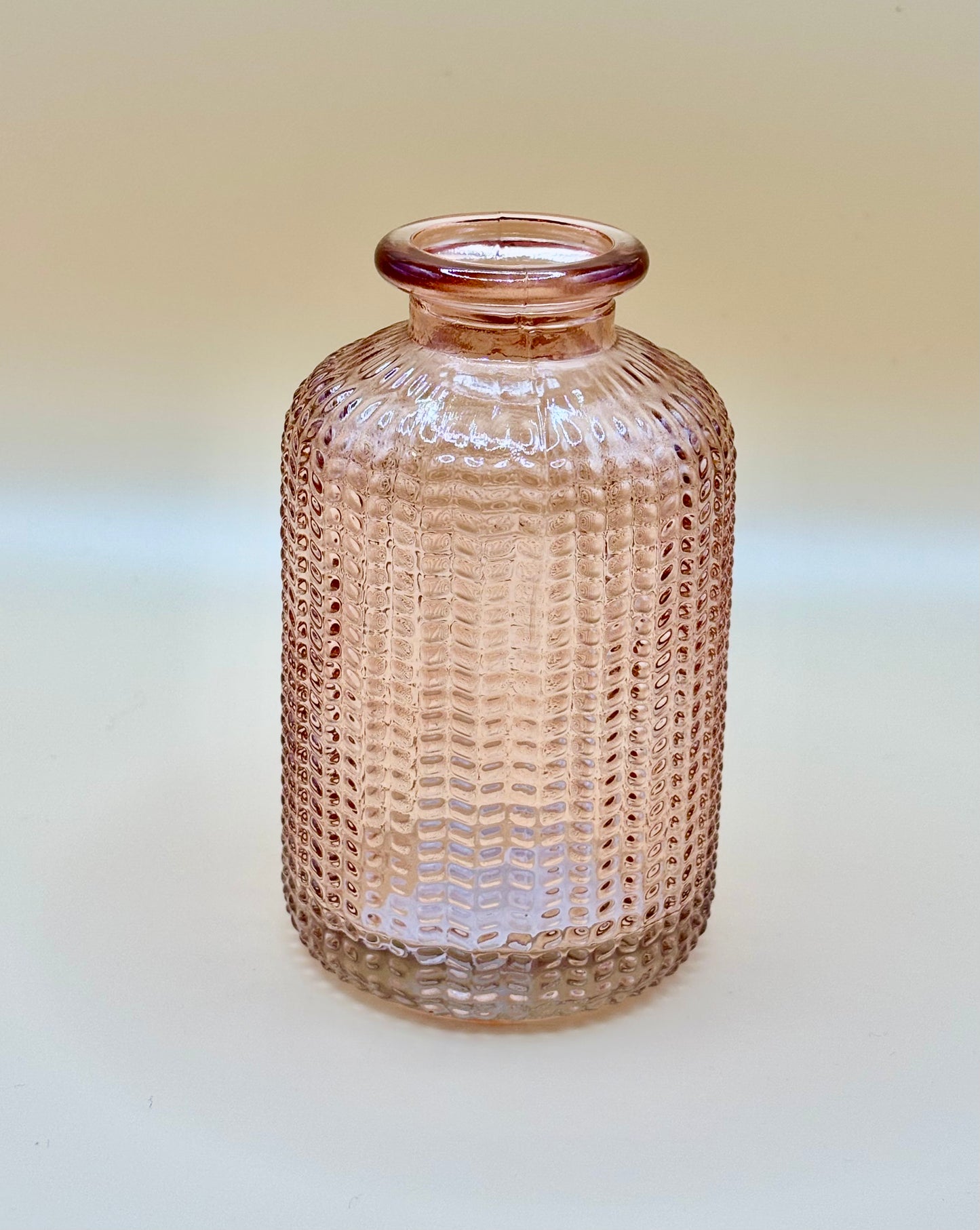 Bud Vase - Dusky pink dotted