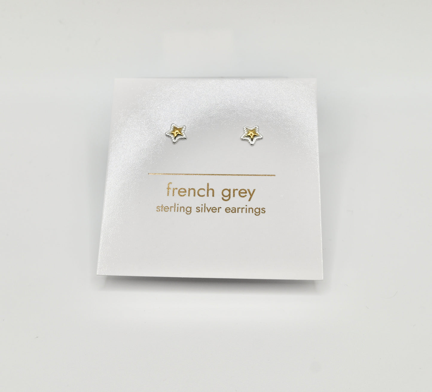 Sterling silver star earrings - Silver and Gold