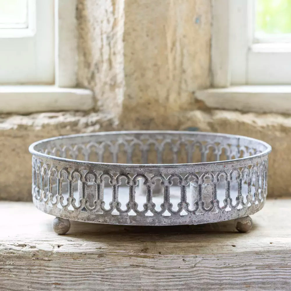 Ornate Round Stubby Candle Holder
