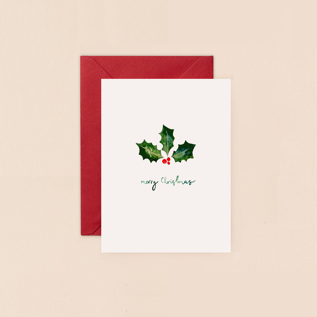 Christmas Holly Mini Card