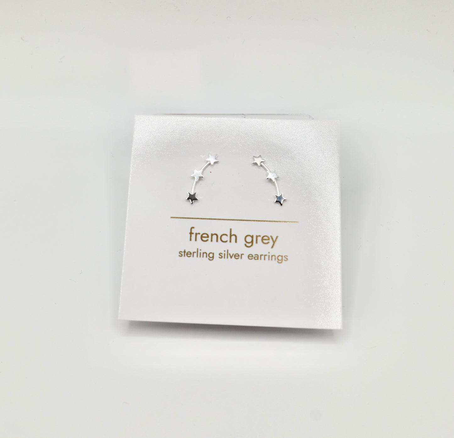 Sterling silver star constellation earrings - Silver