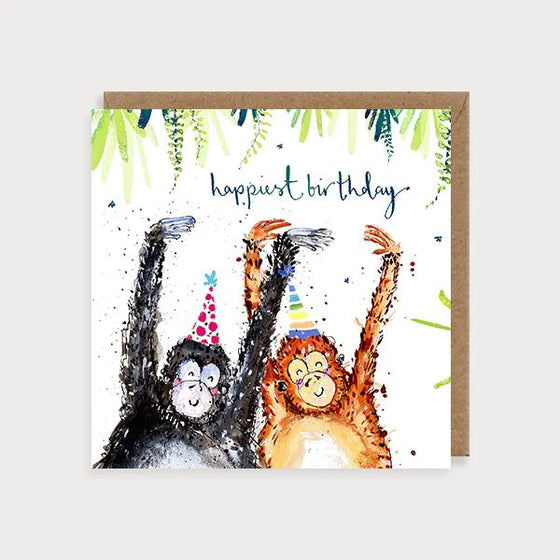 Monkeys Birthday Card