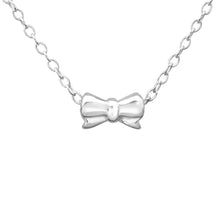  Sterling Silver Bow Necklace