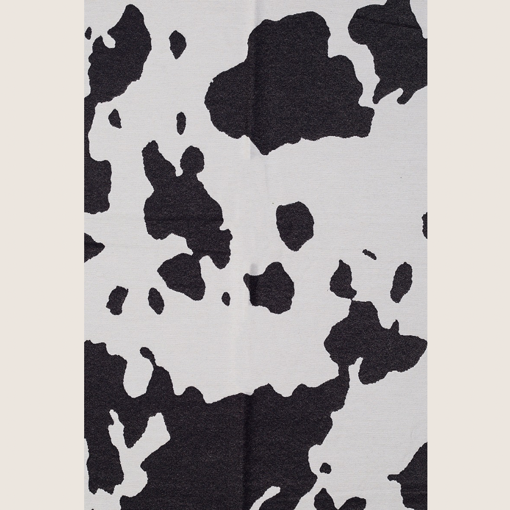 Luxe Cow Print Scarf - Black & White