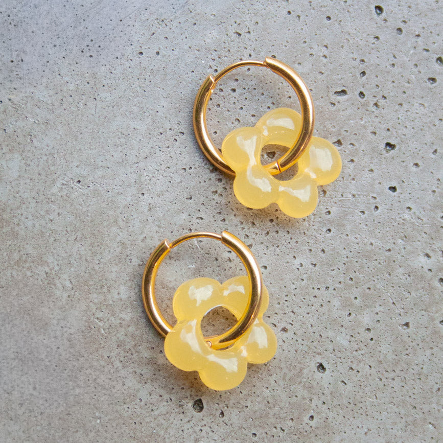 Olympia Beaded Huggie Hoop Earrings