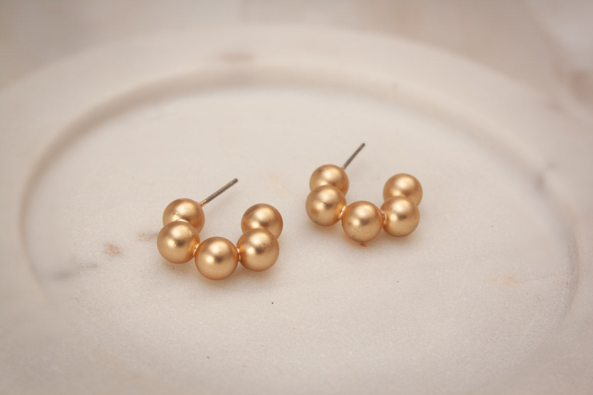 Gold Bubble Mini Hoops