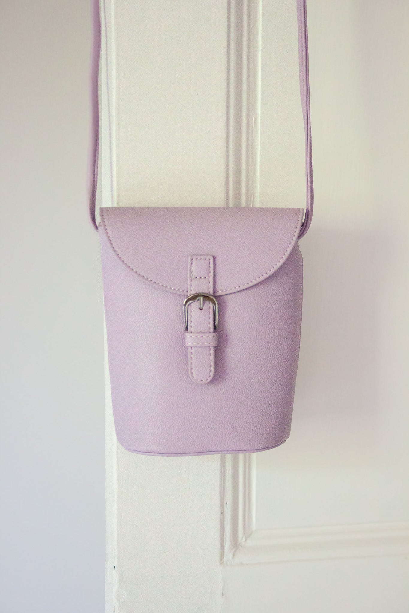 Lilac Faux Leather Crossbody