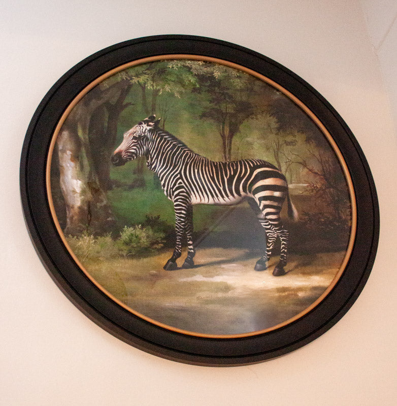 George Stubbs's Zebra – Round Framed Print (96 x 96cm)
