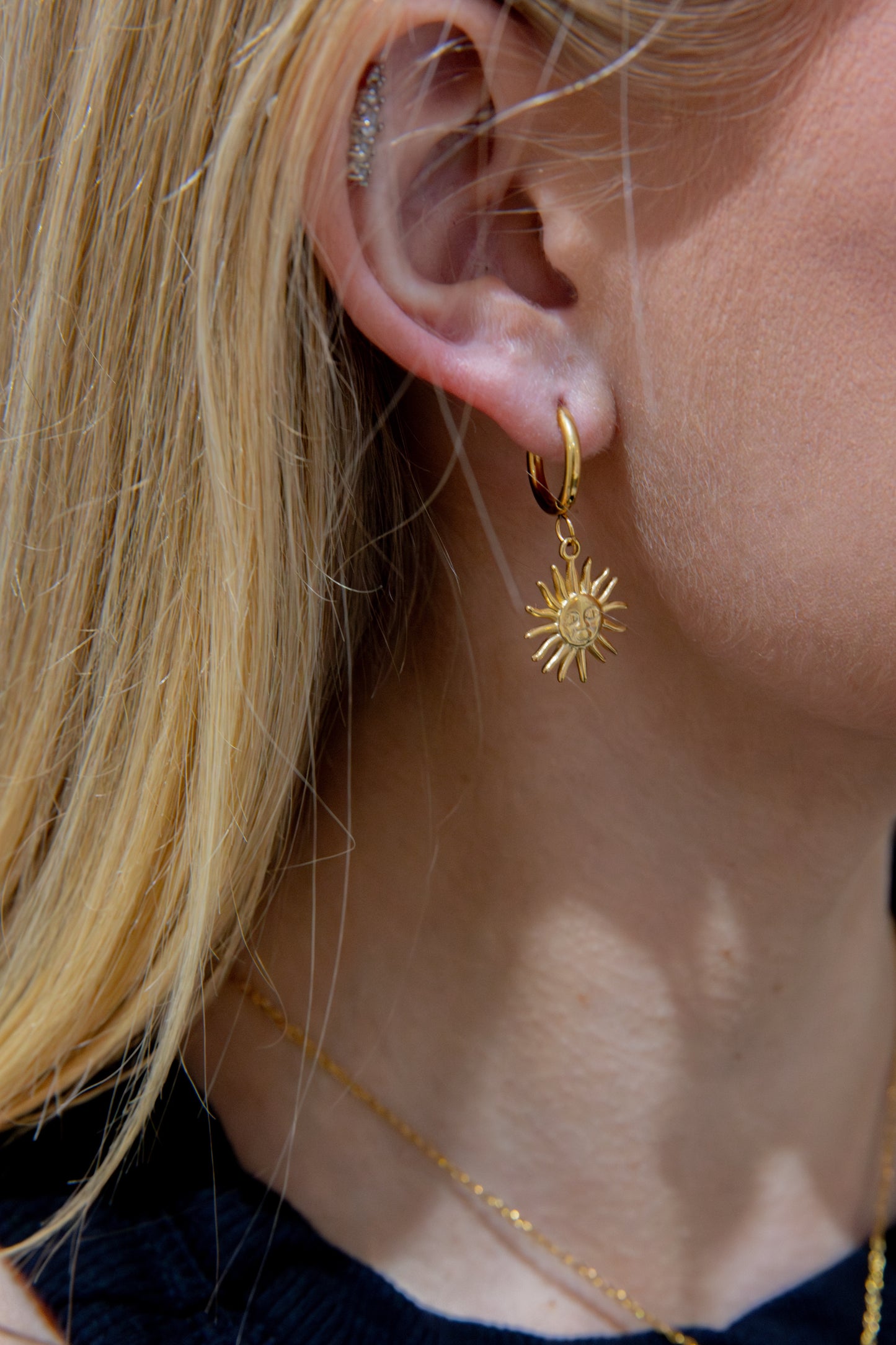 Sun Drop Huggie Earrings