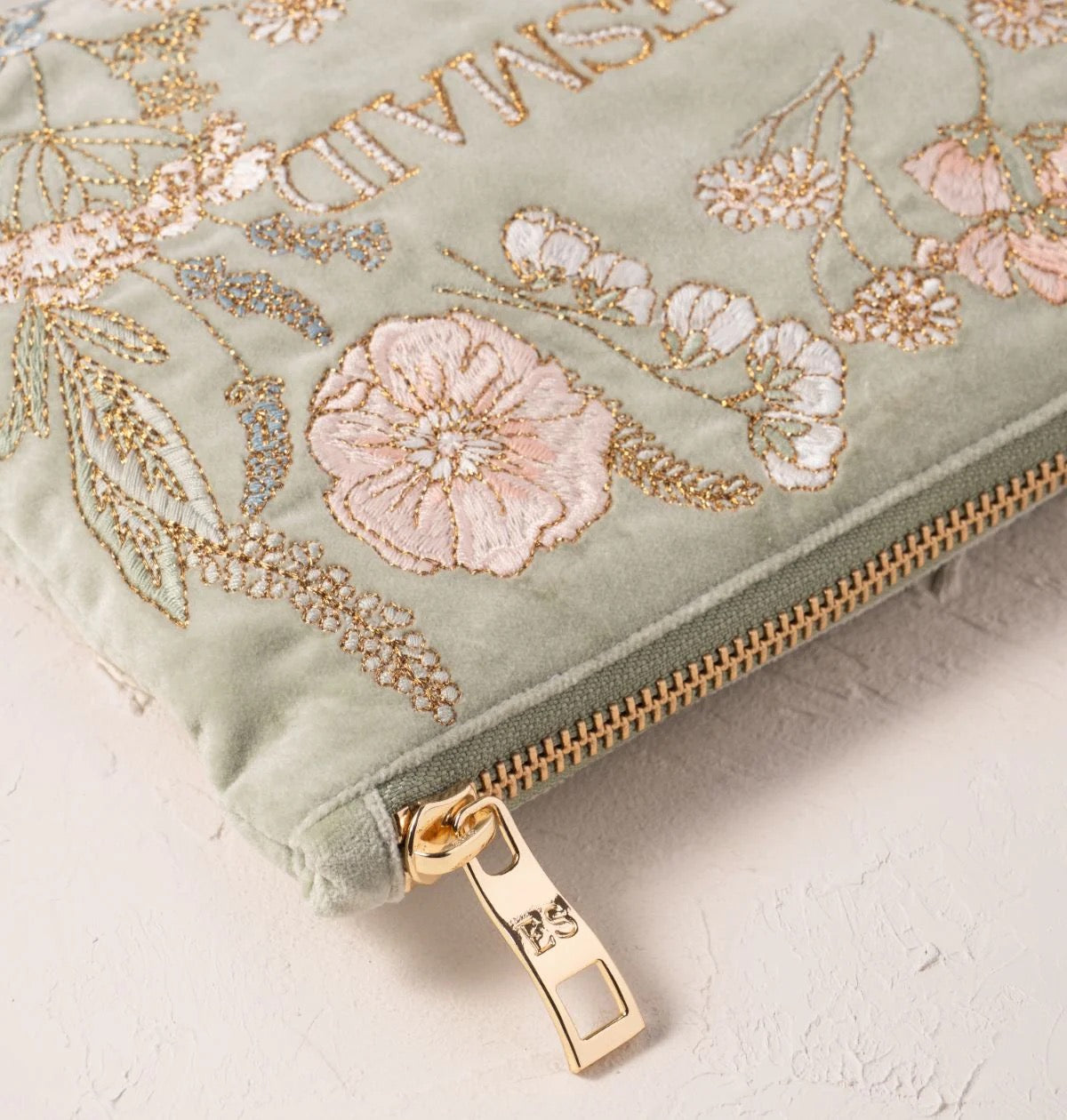 Elizabeth Scarlett Pressed Flowers Bridesmaid Mini Pouch