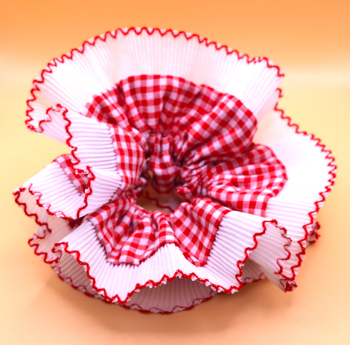 Gingham red giant Scrunchie