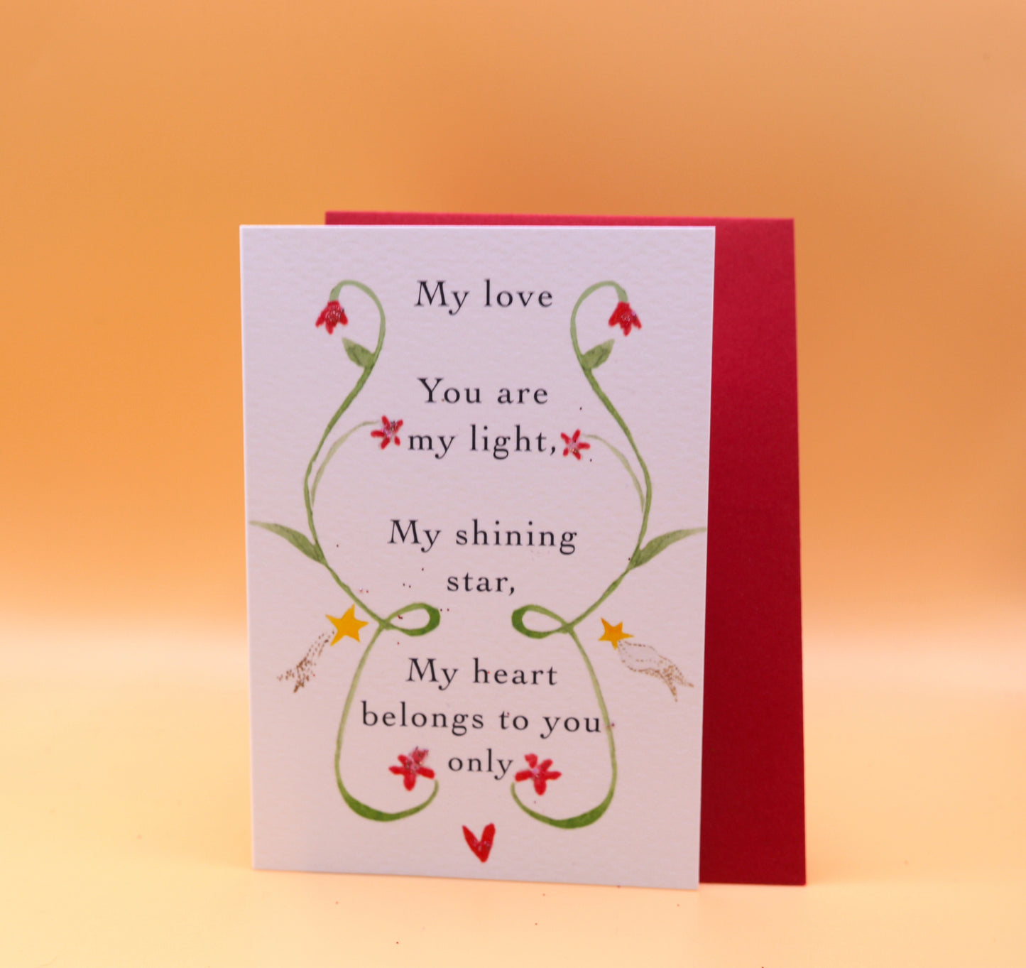 Katy Valentine's Mini card - My heart belongs only to you