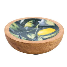  Handcrafted Lemon Mango Wooden Bowl Green Small