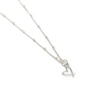  Cora Heart Necklace Silver
