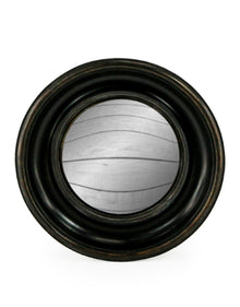  Antiqued Black Deep Framed Medium Convex Mirror