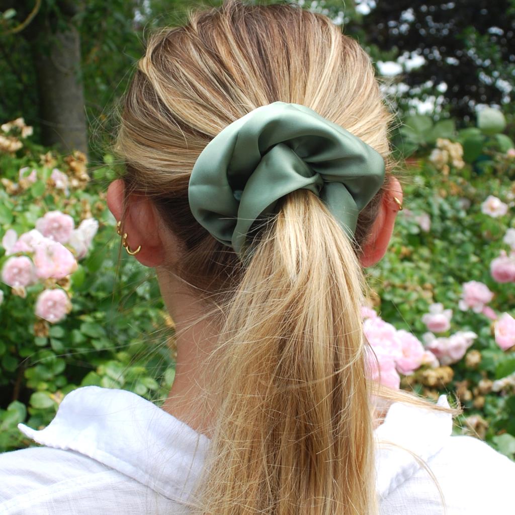 Extra Large Silky Scrunchie in Denim Blue