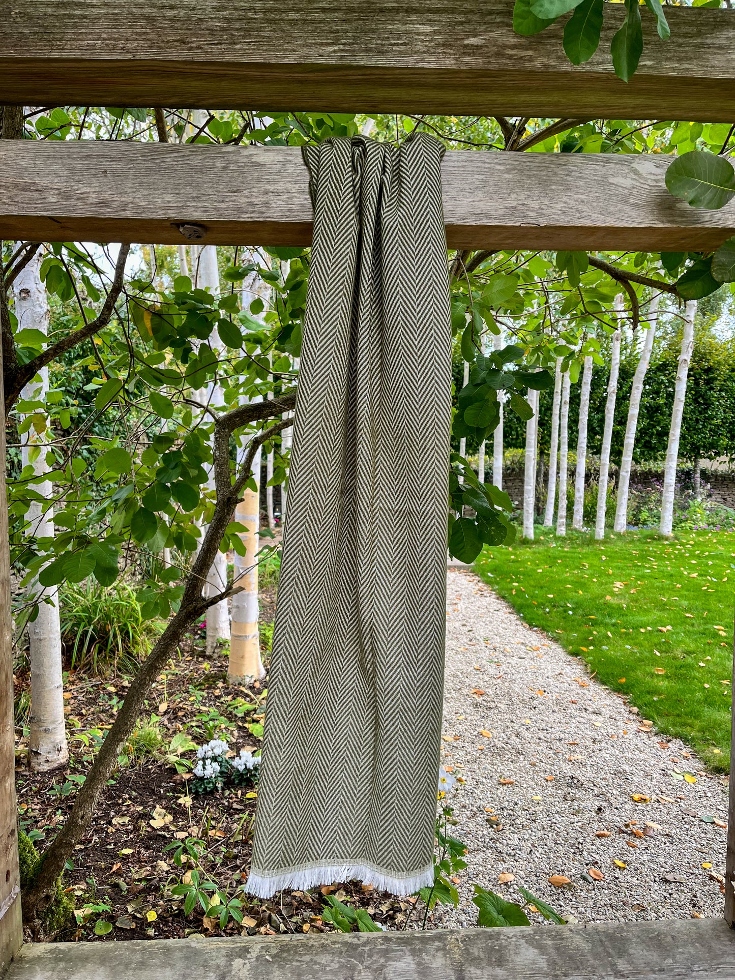 Luxe Herringbone Scarf - Olive