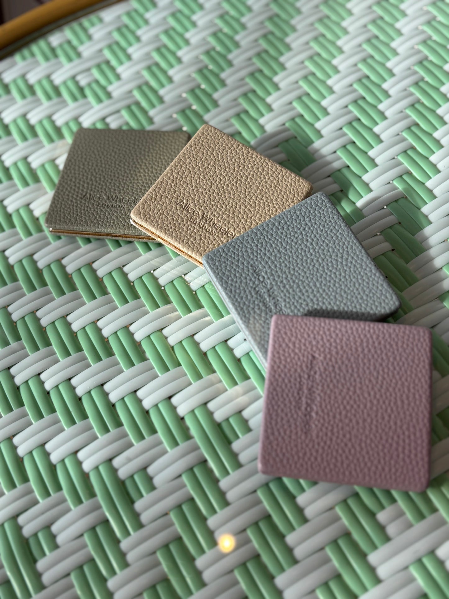 Alice Wheeler Compact mirror - Sage green