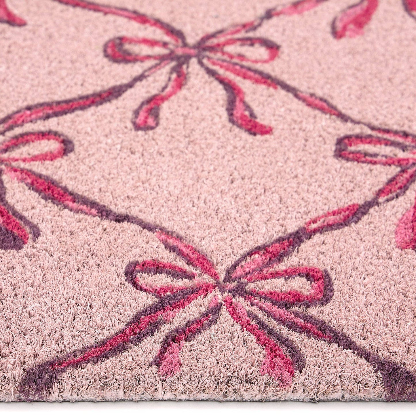 Blush Bows Coir Doormat – 45 x 75cm
