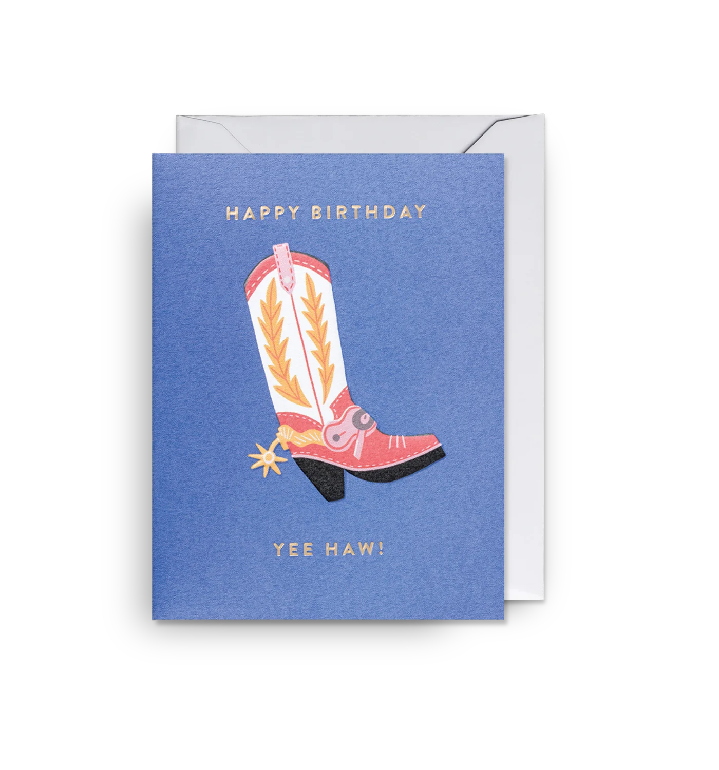 Yee Haw! Cowboy Boot Mini Birthday Card
