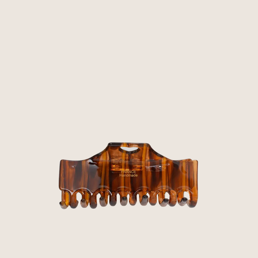 Stripe Claw Hair Clip - Tortoise