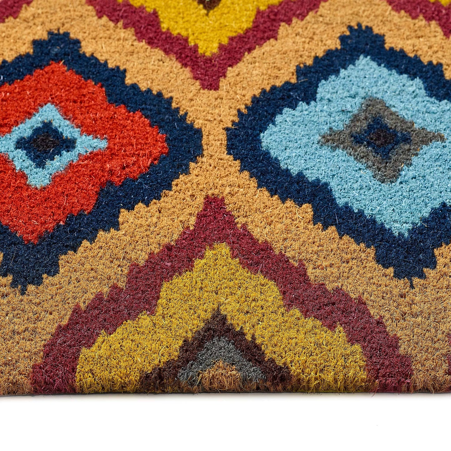 My Mat Printed Coir Bright Ikat Doormat: 045x075