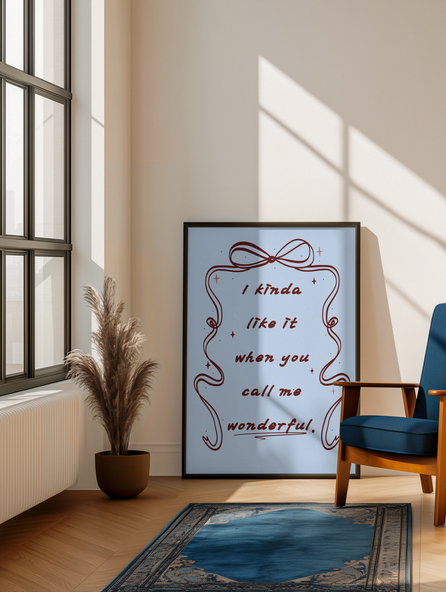 "I kinda like it when you call me wonderful" Olivia Dean Print