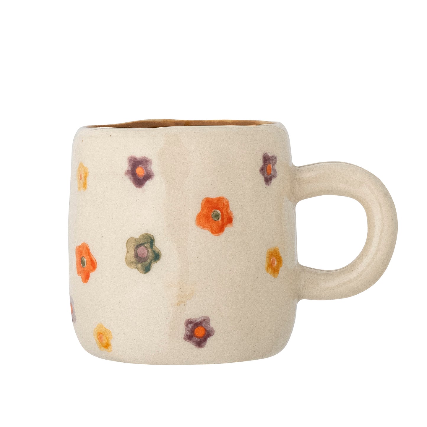 Addy Cup, Stoneware-White Flora