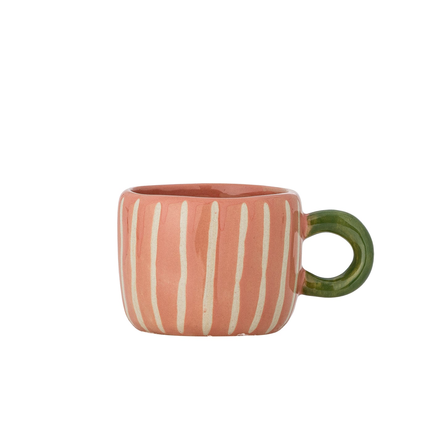 Nini Espresso Cup, Stoneware - Rose Stripe