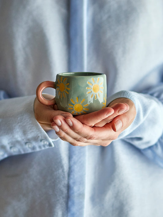 Nini Espresso Cup, Stoneware - Blue Sun