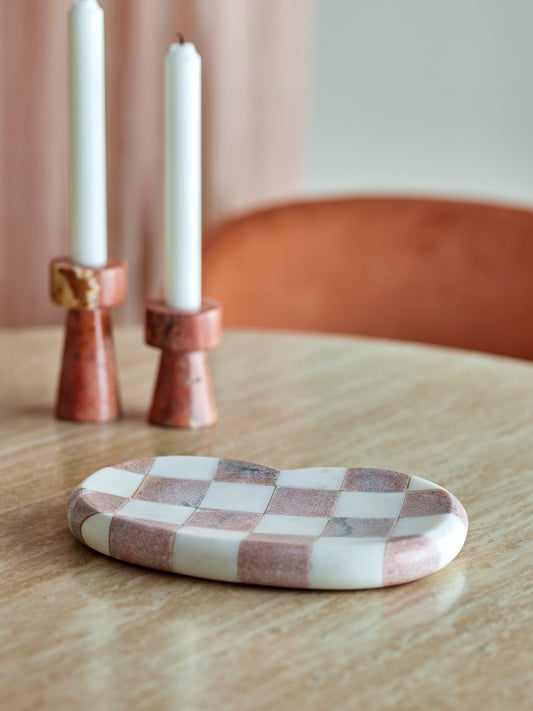 Petrea Tray, Rose, Marble